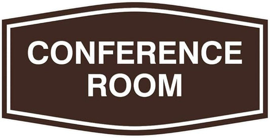 Fancy Conference Room Sign (Dark Brown) - Large