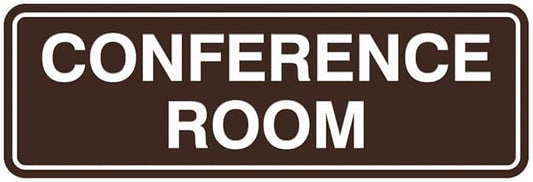 Standard Conference Room Sign - Dark Brown - Medium 5 Pack