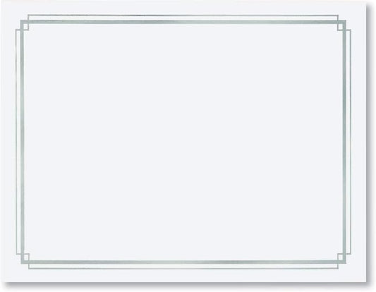 PaperDirect Silver Foil Elegance Border Specialty Certificates, 38lb White Paper, 8.5 x 11 Inches, 30 Sheets, Laser & Inkjet Compatible, Perfect for Diplomas, Awards & Recognition