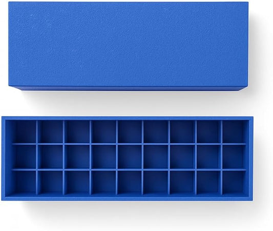 Clay Stamp Storage Box for 14x50 mm Pottery Stamps, Organizer Case Holding 27 Clay Stamps for Ceramics and Pottery Studios