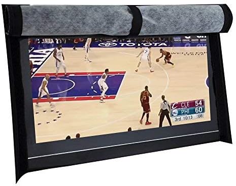 BroilPro Accessories Outdoor 50" TV Set Cover,Scratch Resistant Liner Protect LED Screen Best-Compatible with Standard Mounts and Stands (Black)