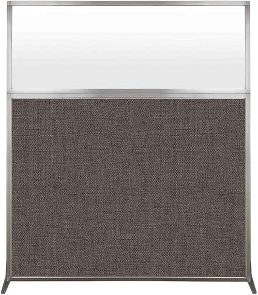 Versare Hush Screen Portable Room Divider | Workstation Wall Divider | Freestanding Privacy Hush Panels | Frosted Windows | Fabric Office Divider Screen | Great for Room Separation