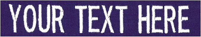 Custom Uniform Name Tapes Solid Colors. Purple Fabric, 5 Inch Sew on