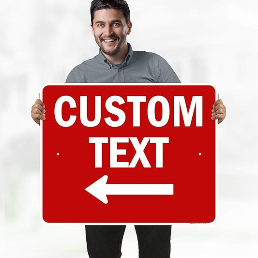 Custom Arrow,Custom Directional Sign, Left Arrow,24x30 Inches, Rust Free .063 Aluminum, Fade Resistant, Made in USA by My Sign Center