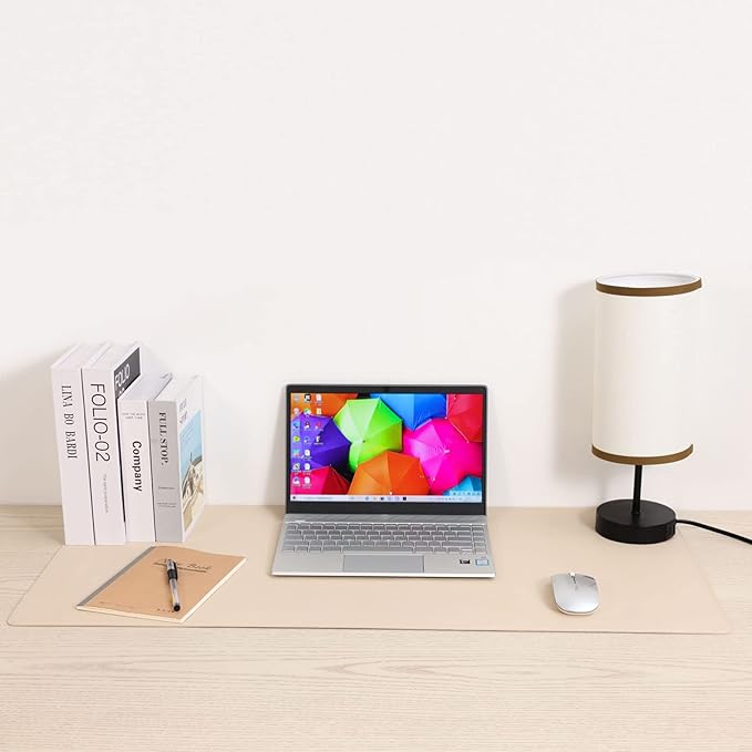 Wolaile Desk Blotter Pad — 27×13 in, Beige