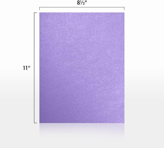 LUXPaper 8.5" x 11" Cardstock | Letter Size | Amethyst Metallic | 105lb. Cover (192lb. Text) | 50 Qty
