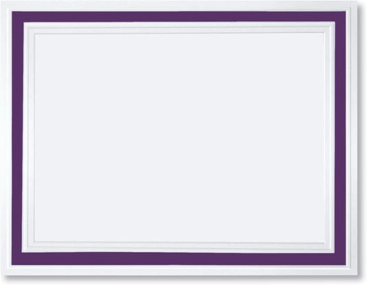 PaperDirect Pristine Specialty Certificates, 50 Sheets of 38lb White Paper, 8½" x 11", Purple Bold Foil Border, Perfect for Awards, Students, Employees, Volunteers, Course Completion, Diplomas
