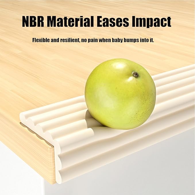 Edge Protector for Baby, Soft Foam Furniture Corner Guards, Desk Edge Cushion, Baby Proofing Bumper for Table, Fireplace - 6.5ft Black