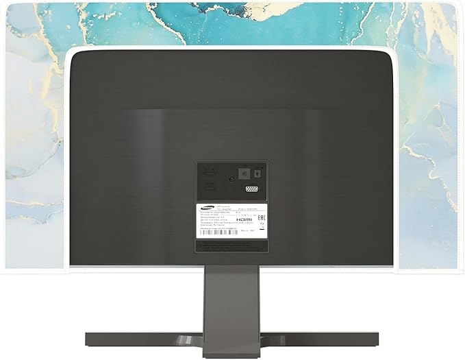 Baocicco Blue Green Marble TV Display Screen Cover 32 Inch Creative Anti-Static Dustproof Monitor Accessories Laptop LCD Cover Modern Screen Television Decoration for LED LCD OLED TVs