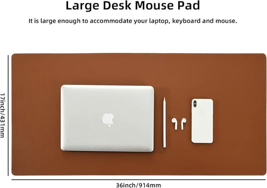 Wolaile Desk Pad Blotter — 36×17 in, Brown