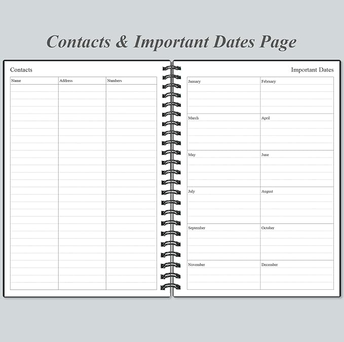 Daily Planner Undated (Black, A5)