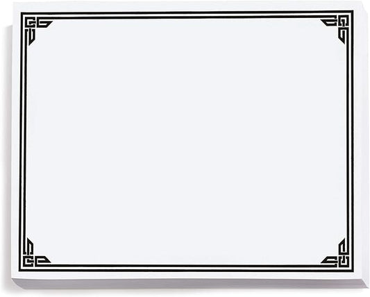 PaperDirect Black on White Classic Specialty Certificates, 8½ x11, Foil Accents, 50 Count, Certificates And Awards Paper, For School, Work, Diplomas & Award Certificates