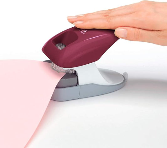 Plus Paper Clinch Desktop Staple-Free Stapler — Wine