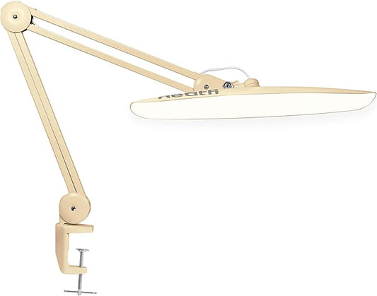 Neatfi XL 2,200 Lumens LED Task Lamp, 20W, 182 Pcs SMD LED, Dimmable, 4 Level Brightness, 3 Light Modes, Desk Light for Home, Office, Workbench (CCT, Gold)