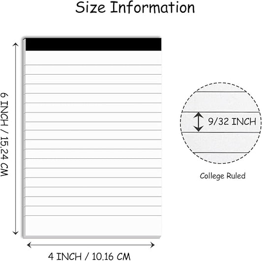 Nichela Notepad for Daily Planning and Organization of Work – 4 x 6-inches Lined Paper – Thick Bright White Paper – 30 Pages – Note Pads Ruled Pages – Pack of 30