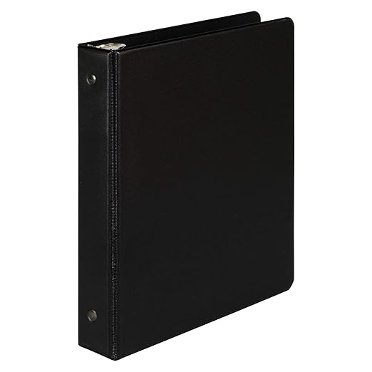 Samsill Economy 1 Inch Mini 3 Ring Binder (Black)
