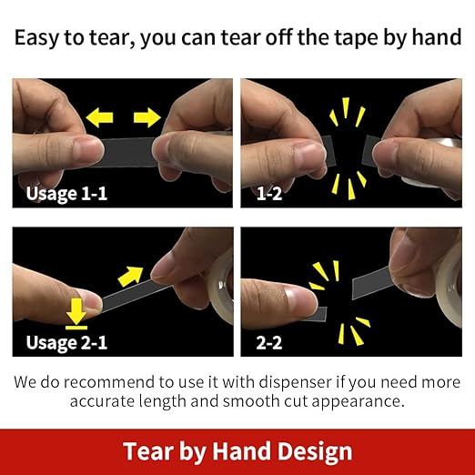 Turxayox 12 Rolls Transparent Tape Refills for Dispenser, Clear Tape, 3/4 x 1000 Inches, Easy Tear, Glossy Gift Wrap Tapes, Home Office Supplies and Back to School Supplies for College and Classrooms