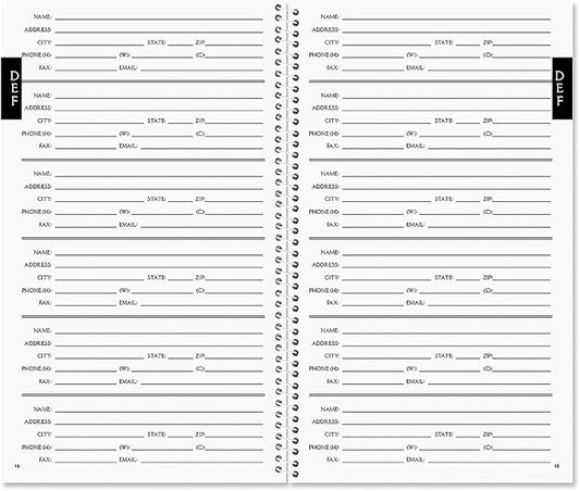 Current Sweet Bee Address Book - 94 Pages; Small 5" x 8-1/2" Size for Purse or Office, Spiral Bound Soft Cover Organizer for Contacts, Addresses, Email, & Phone Numbers + 50 Replacement Stickers