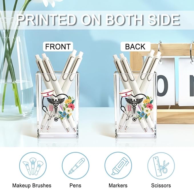 QYUVK RN Acrylic Pencil Holder Cup