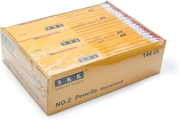 SKK Pre-Sharpened #2 HB Pencils with Eraser — 144-Pack