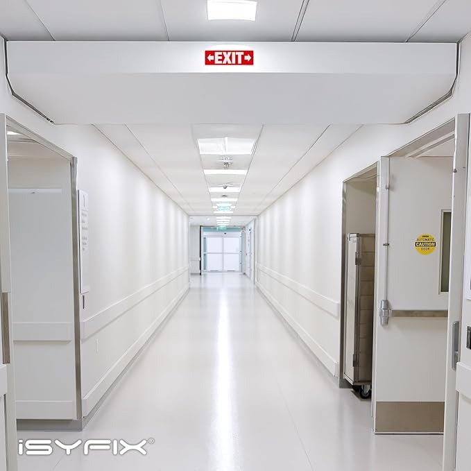 iSYFIX Exit Signs 12 Pack 12x4 Inch with Directional Right & Left Arrows - Rust Free Aluminum, Laminated for UV, Weather, Scratch Resistance - Ideal for Offices, Schools, Theaters, Restaurants