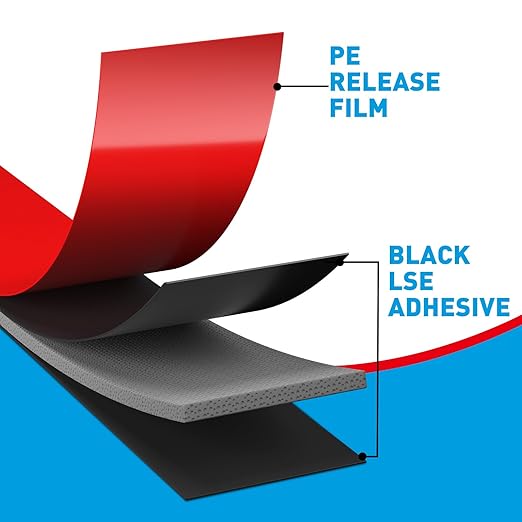 EMITEVER Double Sided Tape Heavy Duty, Tesa Adhesive Mounting Tape Waterproof, 0.39IN x 36FT Strong Acrylic Foam Tape for Walls, Automotive, Home Office Decor