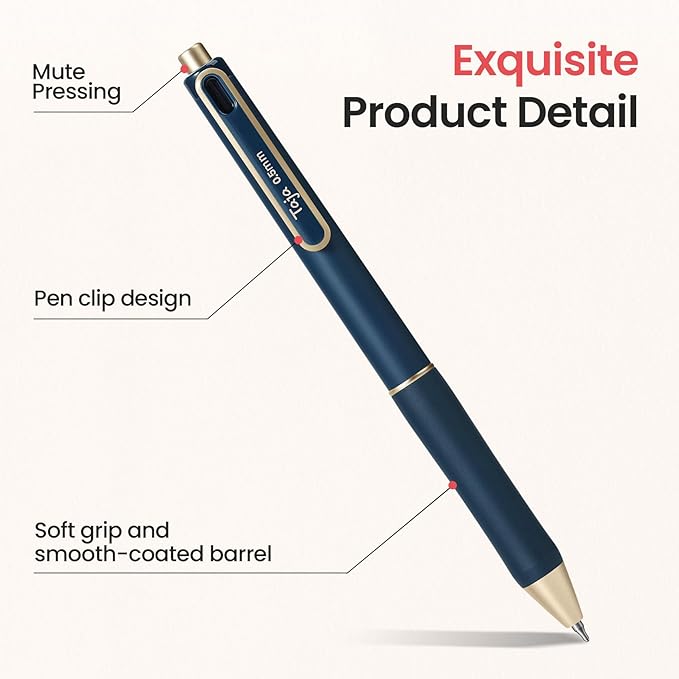 Taja Gel Pens (Black, 6 Pcs)