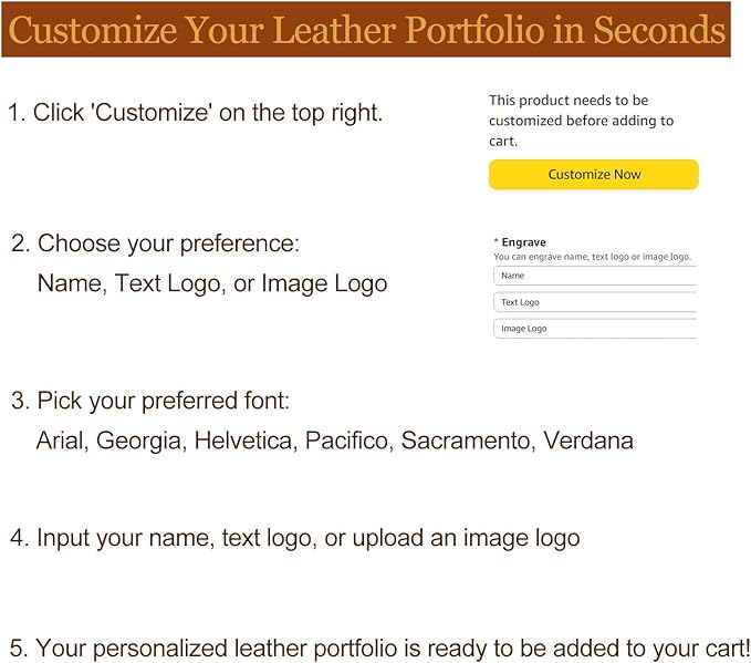 Geslun Personalized Genuine Leather Portfolio, Legal Size 8.5 x 14 Pad Holder, Custom Engraved Business Padfolio for Men Women, Zippered 14" Laptop Organizer, Professional Notepad Folio, Dark Khaki