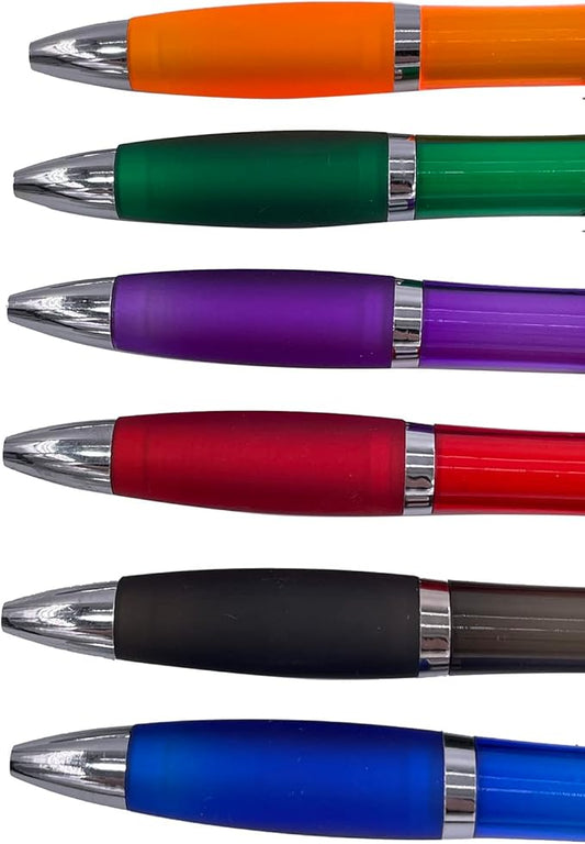 HEYZARDA Personalized Pens with Name Custom Text Logo Retractable Customized Ballpoint Pens for Church Office Business 100 Pcs, Red