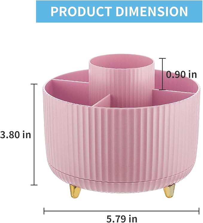 Marbrasse Mesh Desk Organizer Pen Holder — Pink