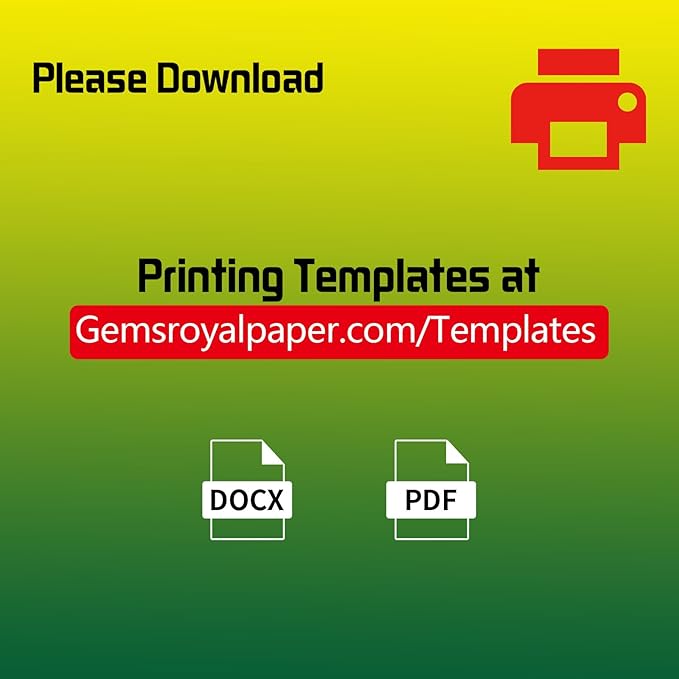 Gemsroyal 2"×4" Address Labels Printable,4×2 inch White Matte Shipping Label Stickers for Laser/Inkjet Printer,4"×2" Name Tags Custom Sticker Paper,40 Sheets,400 Blank Labels in Total