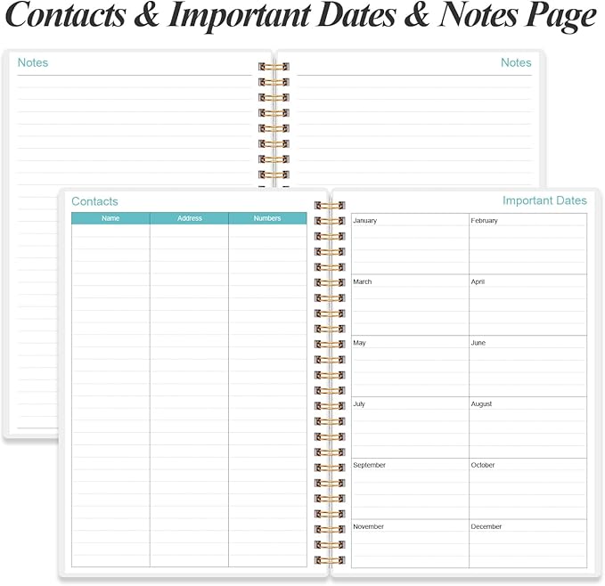 2026-2027 Planner - 18 Months Weekly & Monthly Planner from January 2026 - June 2027, Spiral Notebook 2026-2027 with Elastic Closure, Inner Pocket, Medium 5.8" x 8.3", Blue Watercolor