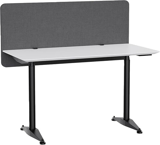 MORDEER 47.2" Privacy Desk Divider Panel, Acoustic Divider Panels for Office, Clamp-on Cubicle Office Room Dividers, Easy Assemble, Dark Grey