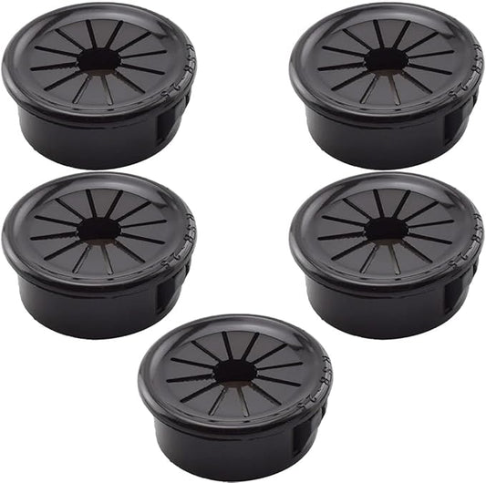 1-Inch Cable Grommets Petal-Shaped Buckle Type Wire Hole Cover for Cord Management and Protection of Cabinet, 5PCS 25mm
