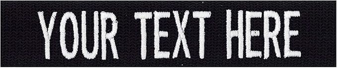 Custom Uniform Name Tapes Solid Colors. Made in The U.S.A. Ships Under 24 Hours. Black Webbing, 4 Inch Hook Fastener (Uniform Ready Fastener)
