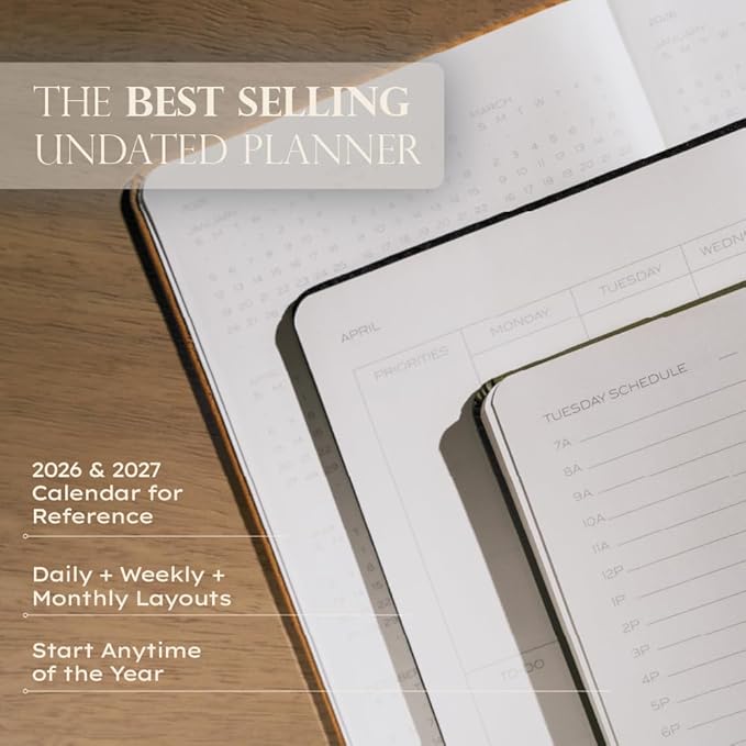 Anecdote 2026-2027 Planner: A Monthly, Weekly & Daily Planner with Calendar | 8.5" x 5.2" | Hardcover To-Do List Organizer, Planning Your Success, Start Anytime, Achieve Productivity Goals (Red)