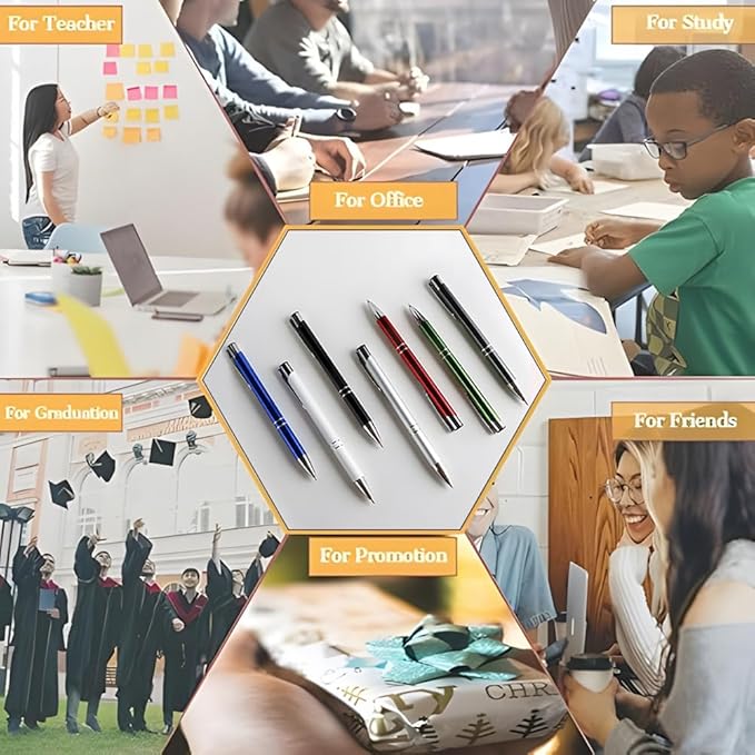 Yucold Customized ballpoint pens in bulk, personalized ballpoint pens with free engraving, for use in companies, enterprises, graduation anniversaries (Green,260)