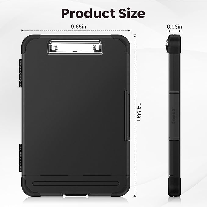 Sooez Reinforced Clipboard with Storage (Letter, 8.5x11)