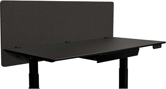 Stand Up Desk Store ReFocus Clamp-on Acoustic Desk Divider Privacy Panel That Reduces Noise and Visual Distractions (Ash Gray, 59" x 23.6")