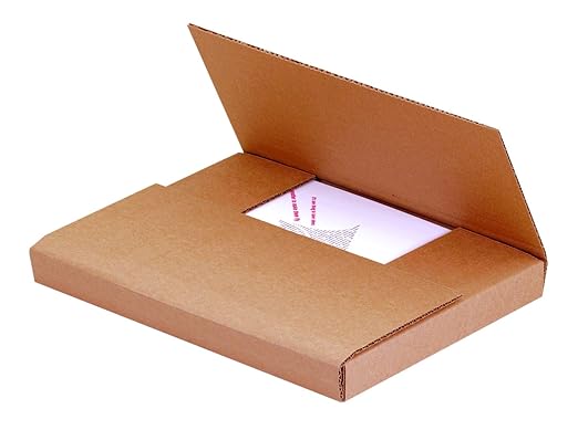 Tape Logic TLM752BFK Easy-Fold Mailers, 7 1/2" x 5 1/2" x 2", Kraft (Pack of 50)