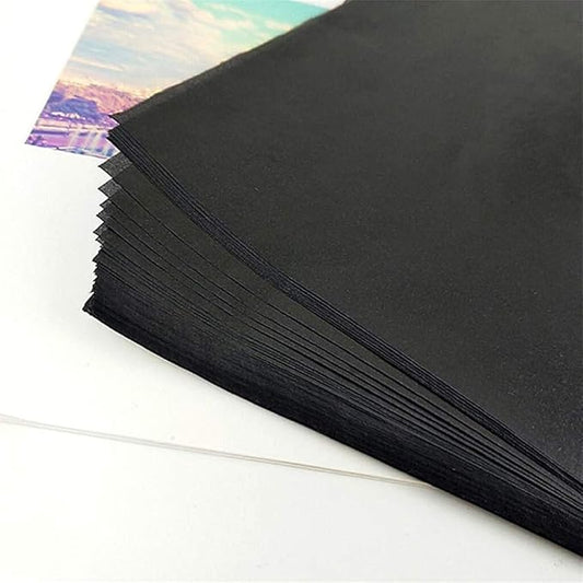 TINA Single Side Black Carbon Copy Paper For Typing And Writing Box of 100 Sheets F4 Size (8.25" X 13")
