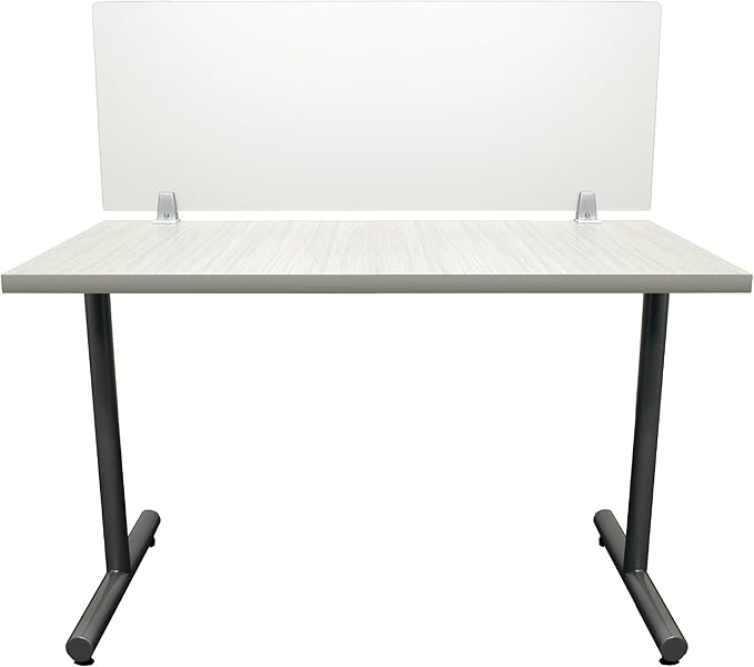 OBEX Clear Acrylic Desk Mounted Privacy Panel, 18" x 60", Clear