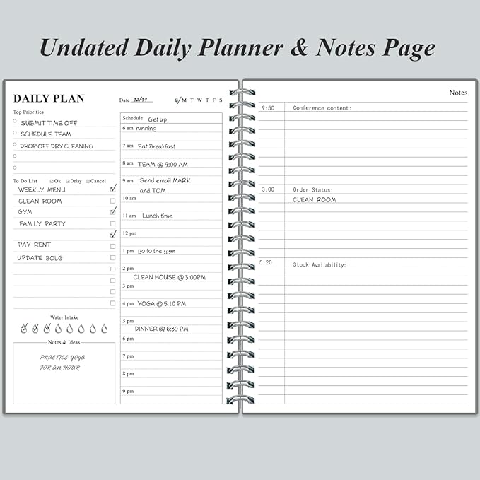 Daily Planner Undated (Grey, B5)