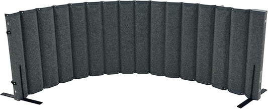 Versare VersiPanel Acoustical Partition Wall - Sound Panel Classroom Office Room Divider, Flexible Arrangement, Easy Roll-up Storage (Grey, 8' Wide x 30" Tall)