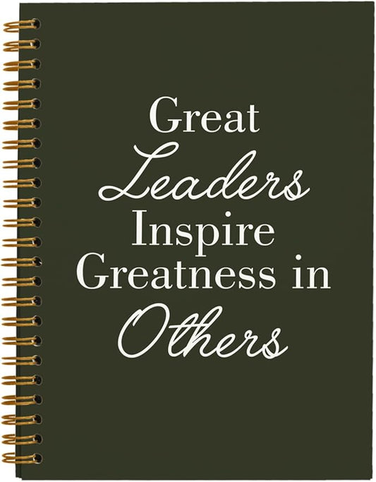 OXW Leadership Gifts Notebook Journal, Leader Gifts for Women Men, Meeting Notebook for Work, Thank You Gifts for Leader Boss Mentor Supervisor, Olive Green Spiral Notebook 5.5 x 8.3