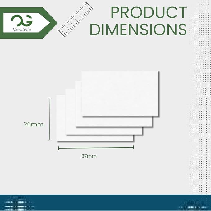 OfficeGear Barcode Price Labels — 64-up, 25 Sheets, 1,600 Pack, 37×26 mm, A4