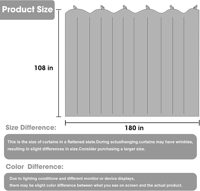 Cbsroro Room Divider Blackout Curtain Track Curtains Wall Dividers Panels Screen for Living Rooms Bedroom Office Privacy Partition Separation, W180 × L108 Inch,1 Panel, Beige