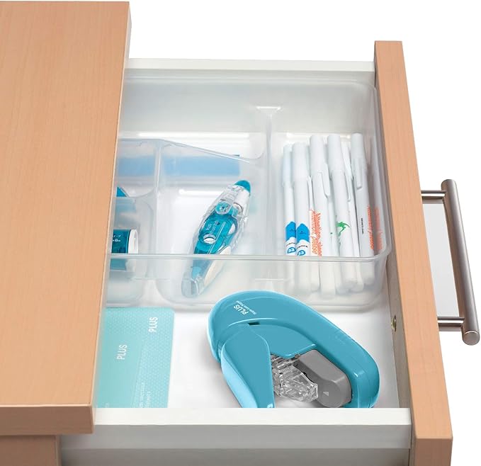 Plus Paper Clinch Compact Staple-Free Stapler — Blue Turquoise