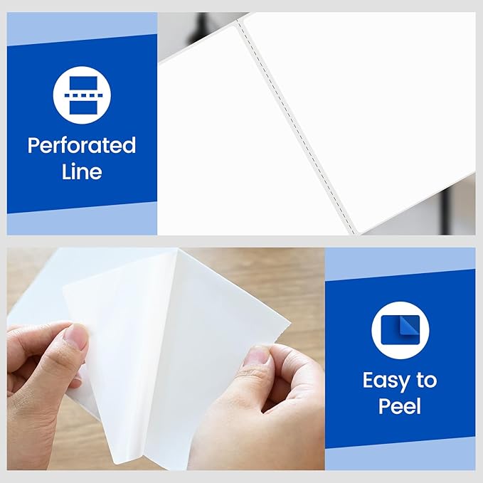L LIKED 4" x 6" Blank Removable Labels with No...
