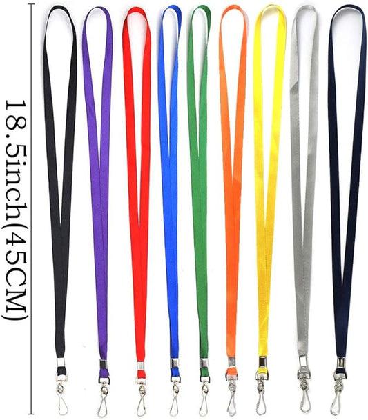 Beebel Yellow Lanyard Bulk Lanyards for Id Badges Flat Lanyard with Badge Clip Swivel Hook 50 Pack